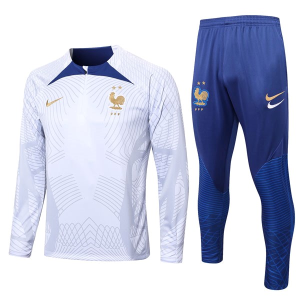 Sudadera De Training Francia 2022-23 Blanco Azul